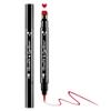 BINGBRUSH Double-head Liquid Stamp Red Eyeliner Pencil, Colors Flowers Heart Moon Star Shapes Face Stamps Makeup Colorful Waterproof Slim Gel Felt Tip High Pigment Liquid Eyeliner(08#Heart Shape&Red) view 1