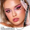 BINGBRUSH Double-head Liquid Stamp Eyeliner Pencil, Colors Flowers Heart Moon Star Shapes Face Stamps Makeup Colorful Waterproof Slim Gel Felt Tip High Pigment Liquid Eyeliner (03#Flower&Black) view 2