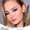 BINGBRUSH Double-head Liquid Stamp Eyeliner Pencil, Colors Flowers Heart Moon Star Shapes Face Stamps Makeup Colorful Waterproof Slim Gel Felt Tip High Pigment Liquid Eyeliner (06#Moon&Blue) view 2