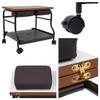 Cashewnuts Beauty Salon Nail or Foot Bath Spa Mobile Pedicure Chair Portable Foot Trolley Freestanding Pedicure Foot Rest Cart, Load 39.7lbs (Coffee) view 3