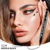 BINGBRUSH Double-head Liquid Stamp Eyeliner Pencil, Colors Flowers Heart Moon Star Shapes Face Stamps Makeup Colorful Waterproof Slim Gel Felt Tip High Pigment Liquid Eyeliner (02#Moon&Black) view 2