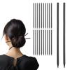 22 Pack Chopsticks for Hair Bun Chinese Hair Sticks, Black Wood Hair Sticks Chopsticks, Pencil Long Hairpins Hair Clips for Hairstyles Decorative Accessories for Women Girls view 1