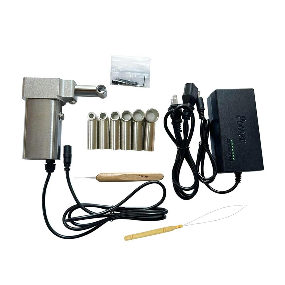 LGEOELIAS Dreadlocks Machine, Instant Dreadlock Machine Electric Handheld Portable Dreadlock Maker with 6 Heads, Automatic Dreadlock Machine Quick and Easy DIY Dreadlocks Braiding Hair-.