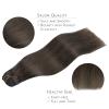 WENNALIFE Clip in Hair Extensions Real Human Hair, 22 Inch 120g 7pcs Human Hair Extensions Clip In Human Hair, Cool Dark Brown Clip In Real Hair Coloured Remy Human view 4
