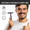 The Grooming Society Single Blade Safety Razor for Men with Silicone Cover & 10 Blades Double Edge Safety Razor for Travel Metal Eco-Friendly Reusable Razor for Shaving (Matte Black) view 3