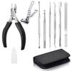 8PCS Nail Clipper Set Stainless Steel Toenail Clippers Thick Ingrown Toe Nail Heavy Duty Precision Nail Scissor Cut Toenail Tool,1 Set view 1