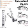 8PCS Nail Clipper Set Stainless Steel Toenail Clippers Thick Ingrown Toe Nail Heavy Duty Precision Nail Scissor Cut Toenail Tool,1 Set view 3