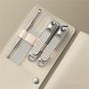 4pcs Nail File Nail Scissors Clipper Manicure Pedicure Kit Convenient to Use Manicure Set Sturdy for Travelling,White,A view 1