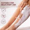 The Grooming Society Double Edge Safety Razor for Women with Silicone Cover & 10 Blades for Travel Metal Eco-Friendly Reusable Single Blade Razor for Shaving (Rose Gold) view 3