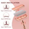 The Grooming Society Double Edge Safety Razor for Women with Silicone Cover & 10 Blades for Travel Metal Eco-Friendly Reusable Single Blade Razor for Shaving (Rose Gold) view 4