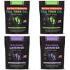 DAILY REMEDY 4-Pack - 2 Extra Strength Tea Tree Oil & 2 Calming Lavender Foot Soak Set - Made in USA - Soothes Sore Tired Feet, Athletes Foot, and Softens Calluses - 64 oz view 1