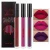 BADCOLOR 3 Colors Matte Liquid Lipstick Set, Purple Burgundy Rose Red Halloween Makeup, High Impact Long Lasting Lip Stain Velvet Nonstick Cup Smudge Proof & Waterproof Lip Gloss Set view 1