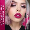 BADCOLOR 3 Colors Matte Liquid Lipstick Set, Purple Burgundy Rose Red Halloween Makeup, High Impact Long Lasting Lip Stain Velvet Nonstick Cup Smudge Proof & Waterproof Lip Gloss Set view 3