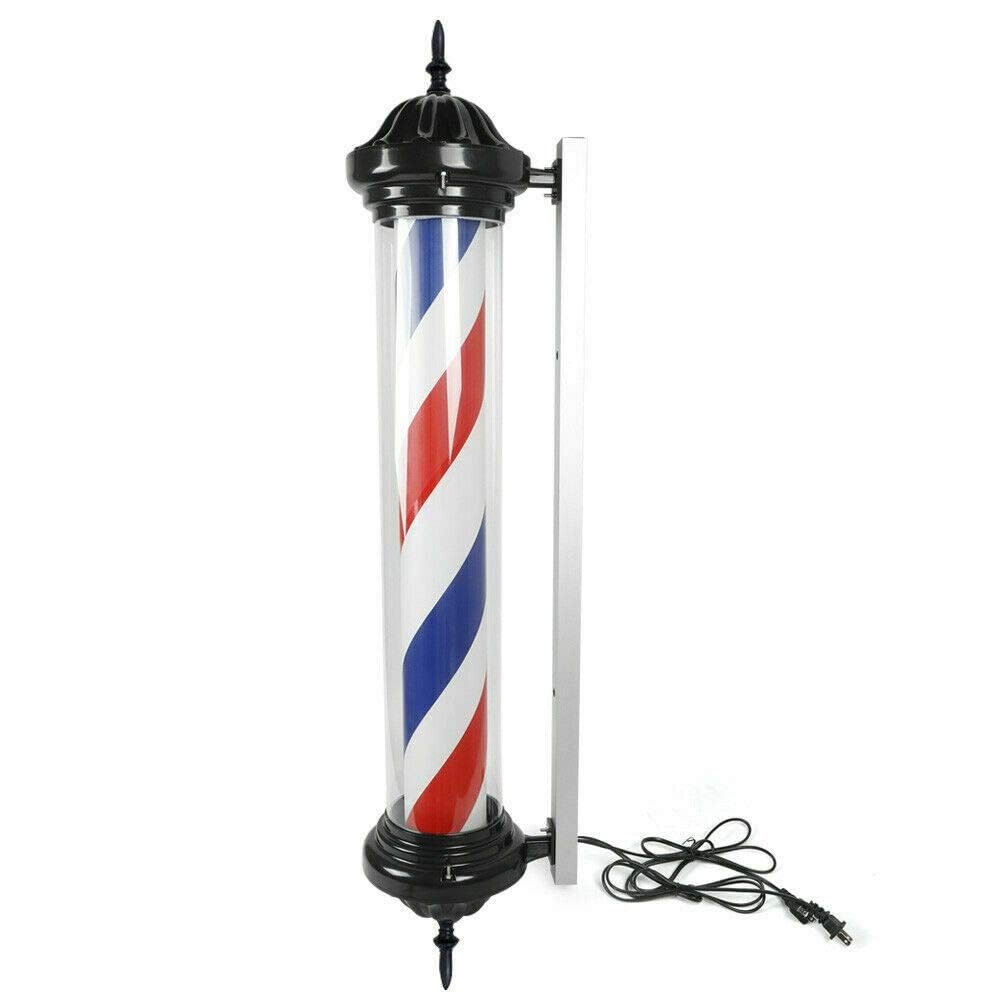 41" Barber Pole Light, Wall Moun LED Rotating Hair Salon Open Sign Barber Light