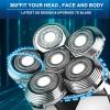 Head Shaver for Bald Men, Precision Ultimate Electric Shaver for Bald Men, IPX7 Waterproof Cordless Rechargeable Razor, Wet/Dry Shaving, 6D Rotary Shaver Grooming Kit with Clippers, Nose Trimmer view 3