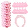 10Pcs Triangle Powder Puff with 10 Travel Cases, Setting Powder Puffs for Face Powder and Foundation, Makeup Puff for Loose Powder Body Powder, 1pc Beauty Makeup Tools Velvet Makeup Headband view 1
