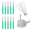 10pcs Shower Head Cleaning Tool, Shower Head Cleaner Picks with 10 Shower Head Cleaner Brush Gap Hole Anti-Clogging Cleaning Brush for Shower Head Nozzle (Green) view 1