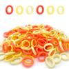 200 PCS Baby Hair Ties Seamless Toddler Hair Ties hair ties for little girls Orange Small Elastic Ponytail Holders Soft Hair Accessories & Cute Scrunchies for Kids (yellow-orange) view 1