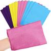 Tatuo 12 Pieces Korean Exfoliating Mitt Glove Italy Towel Body Skin Scrubber Exfoliating Scrubber for Remove Dead Skin Washcloth Korean(Large,Purple, Yellow, Pink, Blue) view 1