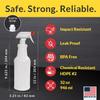 32 Ounce Clear Quart Spray Bottle (Bottle Only) - Ideal for Trigger Sprayers, Multipurpose Empty Container for Automotive Cleaning Solutions - Pack of 1 view 2