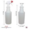 32 Ounce Clear Quart Spray Bottle (Bottle Only) - Ideal for Trigger Sprayers, Multipurpose Empty Container for Automotive Cleaning Solutions - Pack of 1 view 3