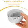 Beavorty Shaving Bowl Natural Porcelain Design for Deep Lathering Marble Texture Shaving Soap Container for Men and Women Comfortable Grip for Easy Use for Home Travel view 2