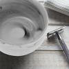 Beavorty Shaving Bowl Natural Porcelain Design for Deep Lathering Marble Texture Shaving Soap Container for Men and Women Comfortable Grip for Easy Use for Home Travel view 3