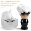 Beavorty Shaving Bowl Natural Porcelain Design for Deep Lathering Marble Texture Shaving Soap Container for Men and Women Comfortable Grip for Easy Use for Home Travel view 4