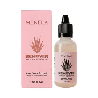 MENELA Eyebrow Henna Remover 30 ml with Aloe Vera Extract, Cosmetic Use, Designed to Help Remove Excess Henna and Maintain a Clean Eyebrow Shape