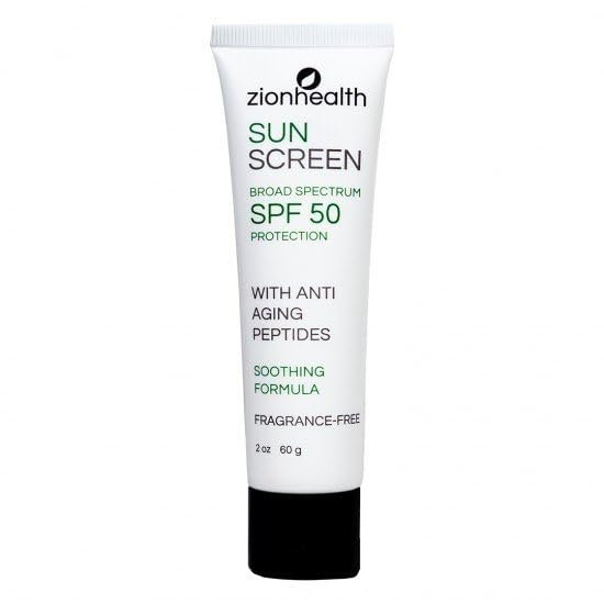 Adama Minerals Zion Health Sun Screen Broad Spectrum SPF 50 Protection 2 oz Tube