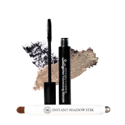 Honeybee Gardens Bellissima Mascara and Instant Shadow Stik Duo | Black Lace & Champagne Gold Shimmer