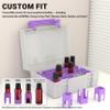 GPG2 Essential Oil Organizer for 35 Bottles, Hard Shell Storage Case with Shelf Display Lid & Travel Handle, Fits 5ml/10ml/15ml, Roller Bottles, Compatible with Top Brands, Lavender view 2