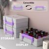 GPG2 Essential Oil Organizer for 35 Bottles, Hard Shell Storage Case with Shelf Display Lid & Travel Handle, Fits 5ml/10ml/15ml, Roller Bottles, Compatible with Top Brands, Lavender view 3