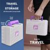 GPG2 Essential Oil Organizer for 35 Bottles, Hard Shell Storage Case with Shelf Display Lid & Travel Handle, Fits 5ml/10ml/15ml, Roller Bottles, Compatible with Top Brands, Lavender view 4