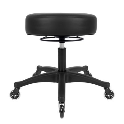 TAKE UR SEAT All-Purpose Stools with Adjustable Seat and Easy Clean Performance Fabrics for Cleanroom Lab Medical Office Classroom Shop Garage Spa Massage Tattoo(Blade Wheels) (15" Black)