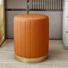 Sufeasdf Aimeryup Bedroom Low Stool Round with Artificial Leather Seat Cushion Dressing Table Cosmetic Manicure 40X33CM(Size:33X40CM,Color:B) view 2