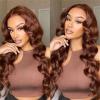 Azedssw Body Wave Lace Front Wig Lace Frontal Wig Glueless Lace Front Human Hair Wigs For Women 4x4 Closure Wig 32Inch#180 Density view 2