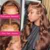 Azedssw Body Wave Lace Front Wig Lace Frontal Wig Glueless Lace Front Human Hair Wigs For Women 4x4 Closure Wig 32Inch#180 Density view 3