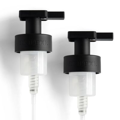 Skipper Foaming Replacement Pump Set - 2 Pack - 40mm (1.57) Wide Rim (40/410 Neck Size) - Unique Matte Black Finish - High Rated 1.66c Foam Output for Maximum Foam