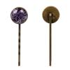 4 PCS Womens Hair Barrettes, Octopus Purple Pattern Long Bobby Hair Pins for Girls, Stainless Steel Hair Clips Headwear Styling Tools Hair Accessories view 2