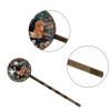 4 Pieces Bobby Pins Hair Clips for Women, Deer Froest Flowers Pattern Decorative Hairpin Hair Barrettes for Girls, Elegant Brown Hair Accessories view 3