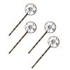 4 PCS Womens Hair Barrettes, Baseball Sports Pattern Long Bobby Hair Pins for Girls, Stainless Steel Hair Clips Headwear Styling Tools Hair Accessories view 1