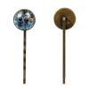 4 Pieces Bobby Pins Hair Clips for Women, Cute Raccoon Jungle Pattern Decorative Hairpin Hair Barrettes for Girls, Elegant Brown Hair Accessories view 2