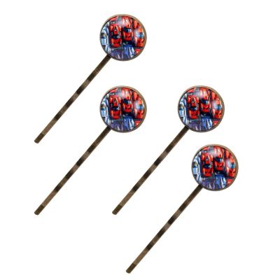 4 Pieces Bobby Pins Hair Clips for Women, Racing Cars Cool Pattern Decorative Hairpin Hair Barrettes for Girls, Elegant Brown Hair Accessories