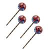 4 Pieces Bobby Pins Hair Clips for Women, Racing Cars Cool Pattern Decorative Hairpin Hair Barrettes for Girls, Elegant Brown Hair Accessories view 1