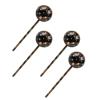 4 Pieces Bobby Pins Hair Clips for Women, Cute Planets Symbols Decorative Hairpin Hair Barrettes for Girls, Elegant Brown Hair Accessories view 1