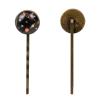 4 Pieces Bobby Pins Hair Clips for Women, Cute Planets Symbols Decorative Hairpin Hair Barrettes for Girls, Elegant Brown Hair Accessories view 2