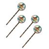 4 PCS Womens Hair Barrettes, Colorful Tropical Summer Beach Palm Long Bobby Hair Pins for Girls, Stainless Steel Hair Clips Headwear Styling Tools Hair Accessories view 1