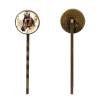 4 Pieces Bobby Pins Hair Clips for Women, Horse with Flowers Art Pattern Decorative Hairpin Hair Barrettes for Girls, Elegant Brown Hair Accessories view 2