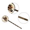 4 Pieces Bobby Pins Hair Clips for Women, Horse with Flowers Art Pattern Decorative Hairpin Hair Barrettes for Girls, Elegant Brown Hair Accessories view 3